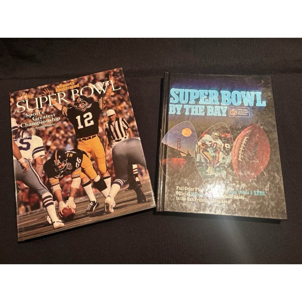 Vintage Super Bowl Collectible Books Sports Illustrated NFL 1984 1998 Set of 2